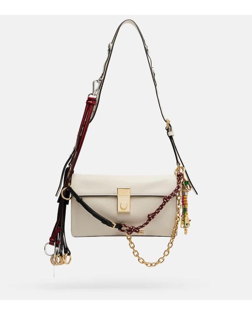Prada White Soft Sound Small Leather Shoulder Bag
