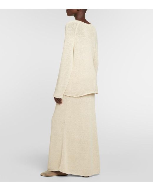 The Row Natural Oversize-Pullover Fausto aus Seide