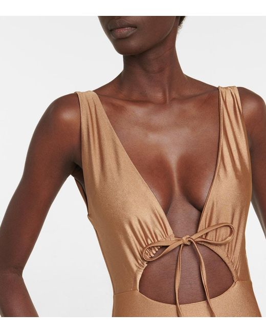 JADE Swim Brown Cava Cutout Swimsuit