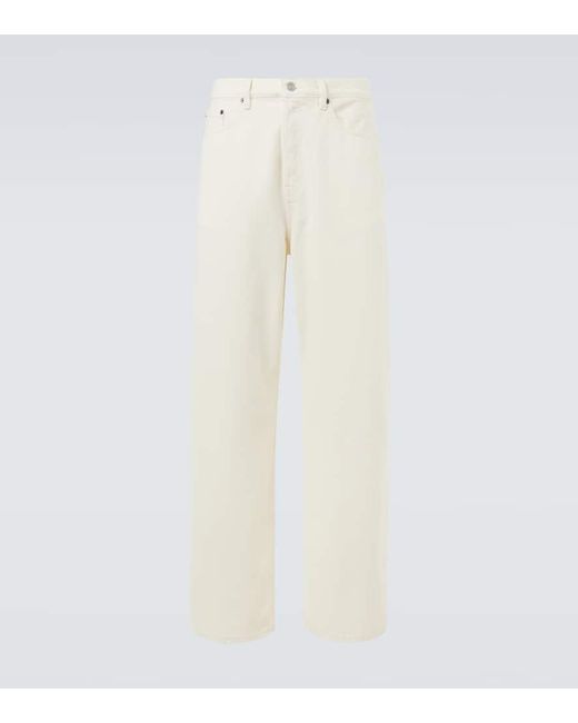 I Jeans Baggy A Vita Alta E Gamba Larga di FRAME in White da Uomo