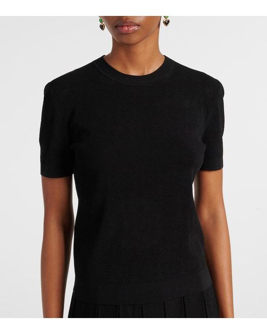 Tory Burch Black T Monogram Jacquard T-Shirt
