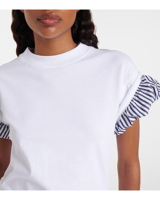 Patou White Cotton Jersey T-Shirt