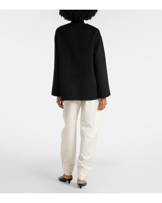 Rohe White Wool-Blend Barrel-Leg Pants