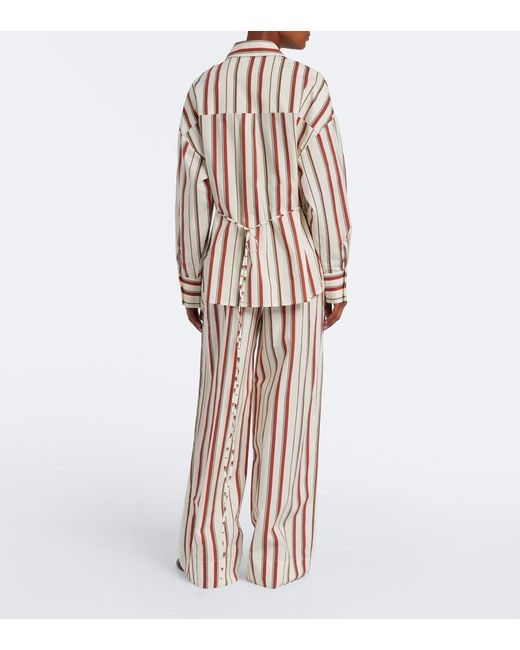 Sir Multicolor Alva Striped Cotton Wide-Leg Pants