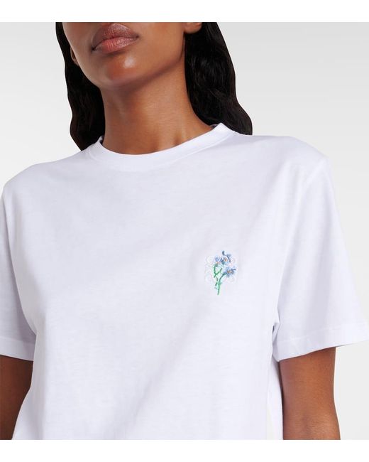 Tシャツ・カットソー LOEWE WHITE COTTON-BLEND T-SHIRT WITH ANAGRAM LOGO Anagram cotton jersey T-shirt in white - Loewe | Mytheresa