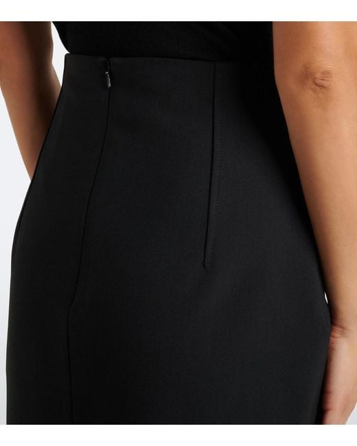 Sportmax Black Wool-Blend Pencil Skirt