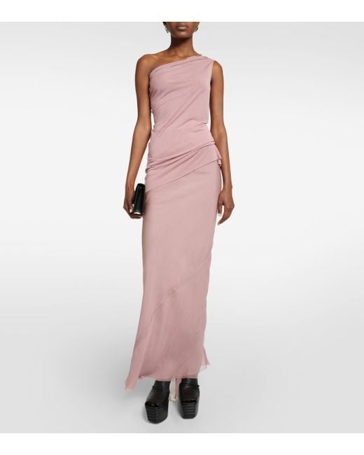 Rick Owens Pink One-shoulder Top