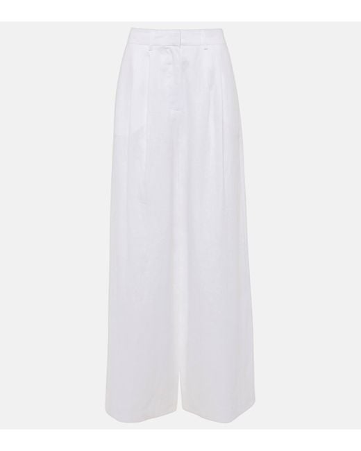 Pantalon ample Sasha en lin Staud en coloris White