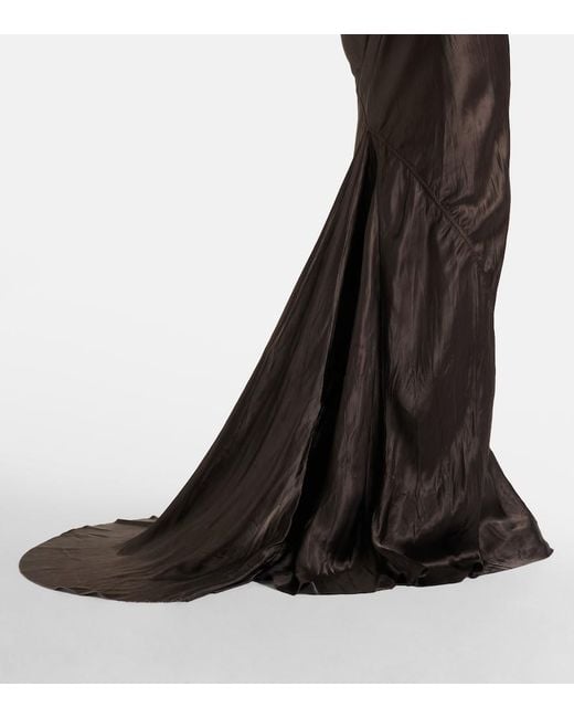 Rick Owens Black Seb Satin Gown