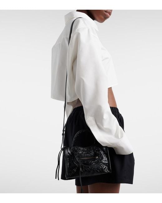 Balenciaga Black Le City Mini Leather Top-Handle Bag
