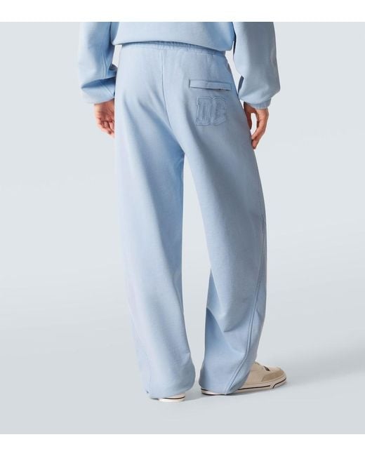 Dolce & Gabbana Blue Cotton Jersey Sweatpants for men