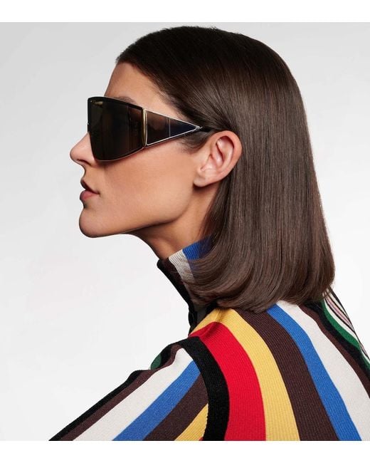 Loewe White Signature Shield Sunglasses