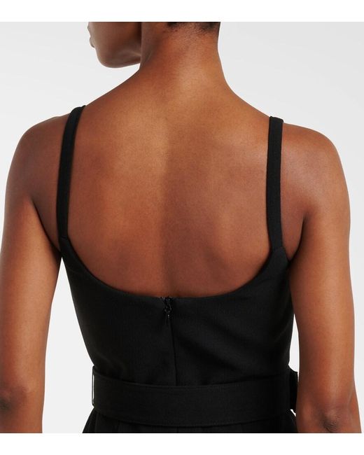 Rebecca Vallance Black Lucine Belted Gown