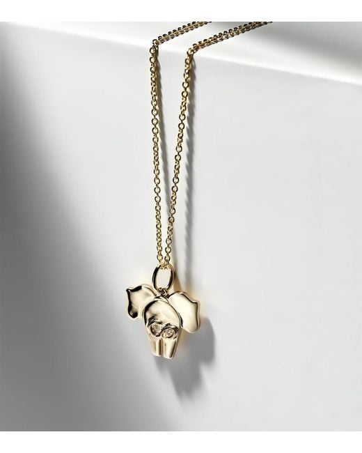 Sydney Evan White Elephant Tail 14Kt Necklace With Diamonds
