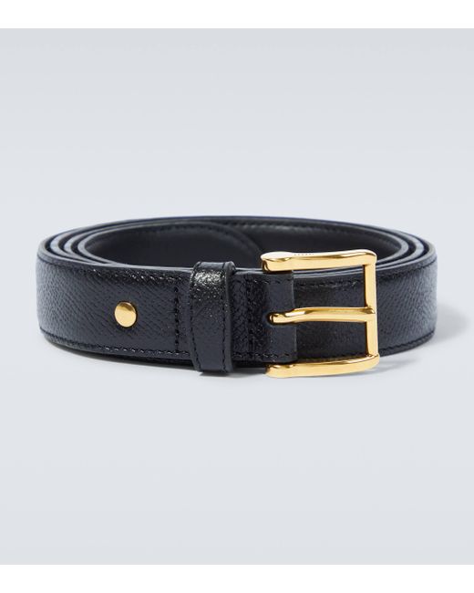 AMI Blue Paris 25mm Leather Belt for men