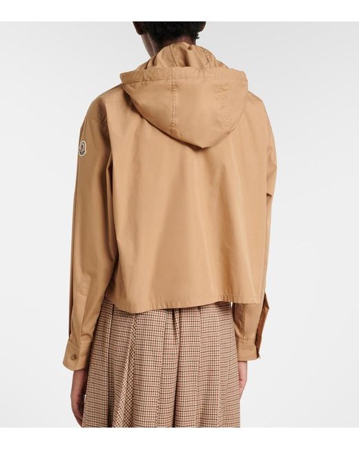Moncler Natural Hooded Cotton-Blend Jacket