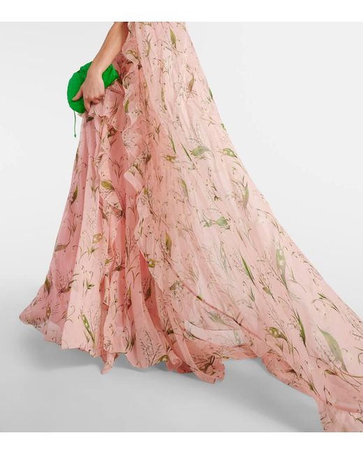 Carolina Herrera Pink Robe aus Seide