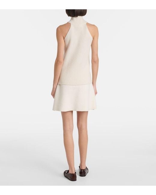 Lisa Yang White Freya Knitted Cashmere Tank Top