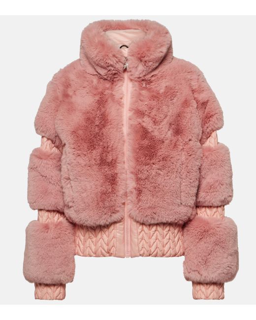 Goldbergh Red Furry Ski Jacket