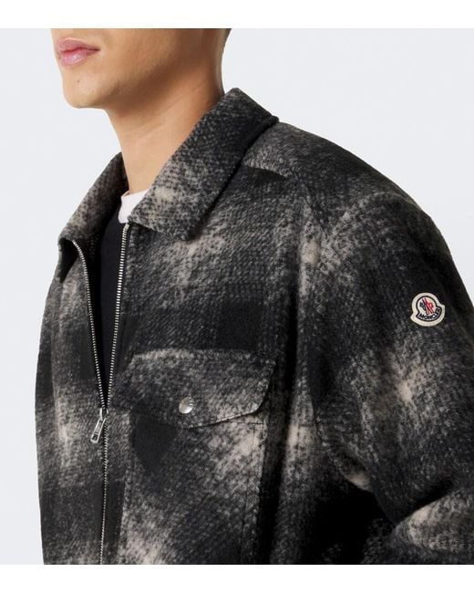 Moncler Black Archivio Checked Jacket for men