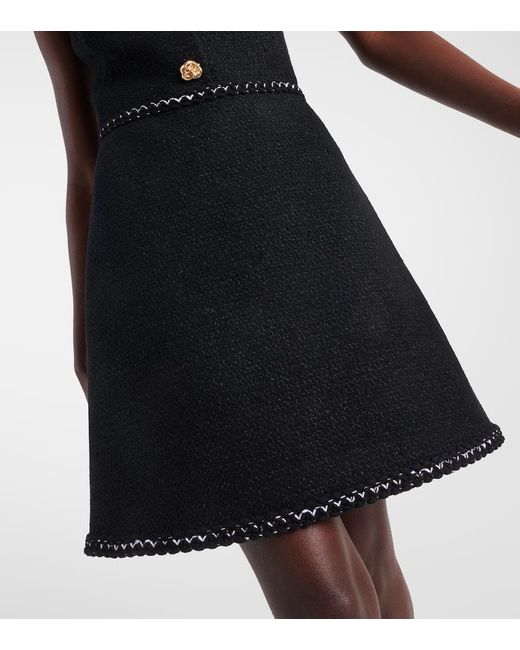 Alexander McQueen Black Tweed Mini Dress
