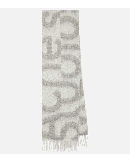 Acne Gray Schal aus einem Wollgemisch