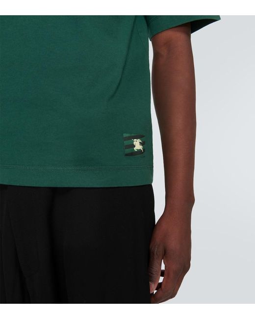 Camiseta en jersey de algodon Burberry de hombre de color Green
