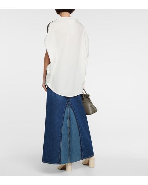MM6 by Maison Margiela Gray Printed Cotton Top