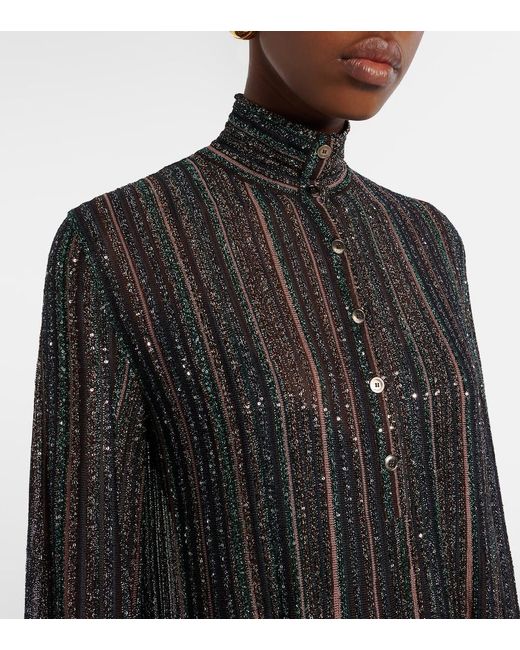 Missoni Black Sequined Lame Maxi Dress