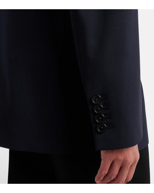 The Row Blue Paden Double-Breasted Virgin Wool Blazer