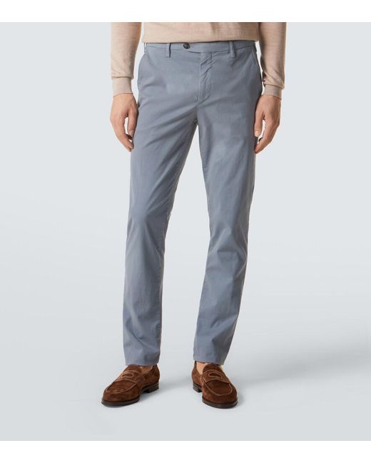 Canali Blue Cotton Chinos for men