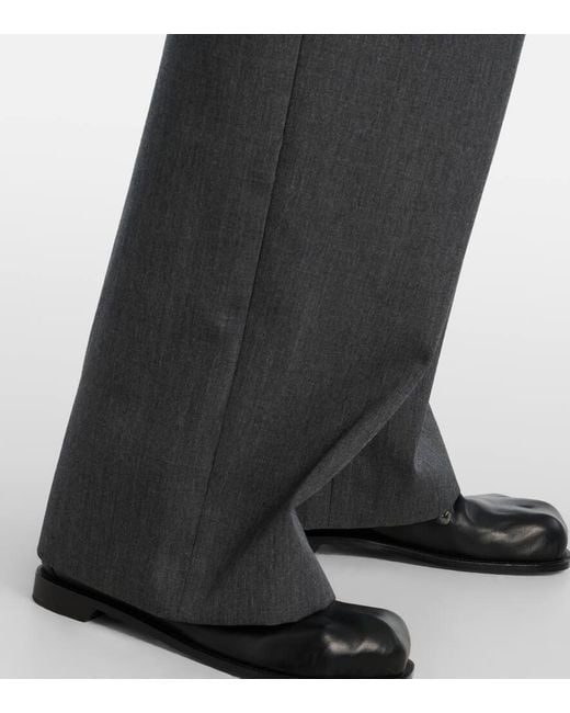 J.W. Anderson Gray High-Rise Wool Wide-Leg Pants