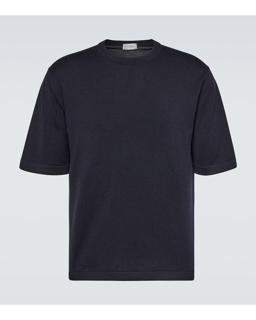 Camiseta Tidall en jersey de algodon John Smedley de hombre de color Blue
