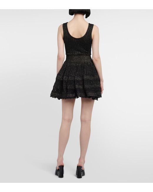 Alaïa Black Shiny Crinoline Dress For