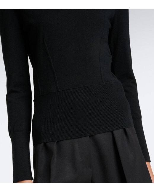 Max Mara Black Wool-Blend Sweater