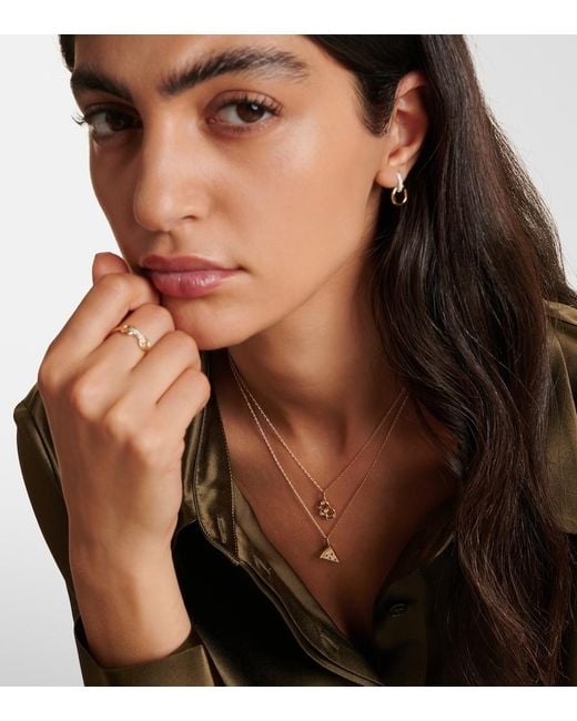 STONE AND STRAND White Salt To My Pretzel 10Kt Necklace With Diamonds