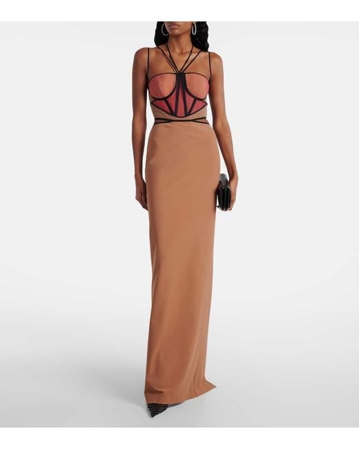 Nensi Dojaka White Leila Bustier Gown