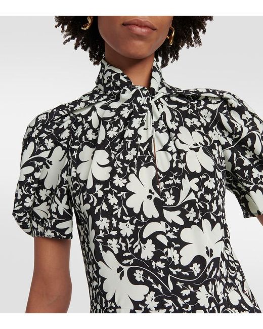 Stella McCartney Multicolor Floral Silk Midi Dress