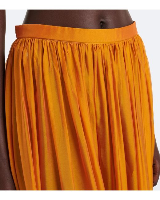 retroféte Orange Evolet Chiffon Balloon Pants
