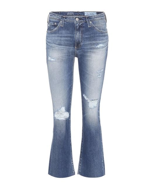 Buy Blue Flared Crop Jeans for Women Online Ghana Ubuy