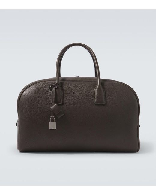 Saint Laurent Black Bowling Small Leather Duffle Bag for men