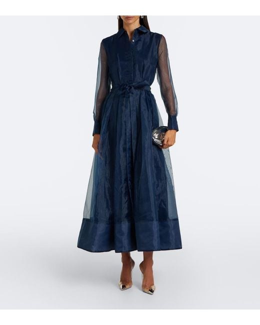 Jonathan Simkhai Blue Montgomery Shirt Dress