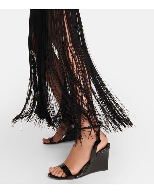 Sandalias Con Cuna De Charol Christian Louboutin de color Black