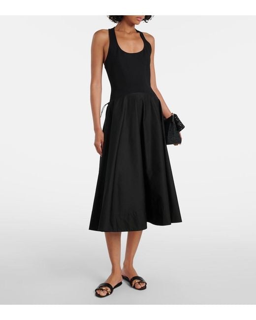 Tory Burch Black Racerback Midi Dress