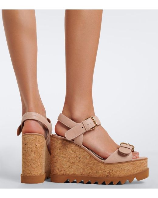 Stella McCartney Brown Sneak-Elyse Platform Sandals