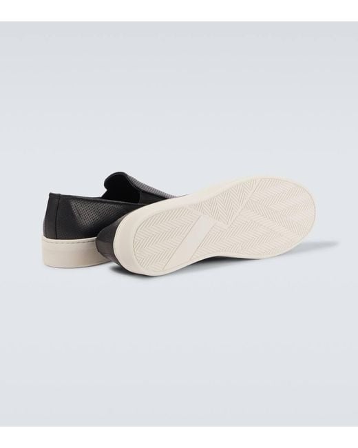 Zapatillas Slip-On De Piel Common Projects de hombre de color White