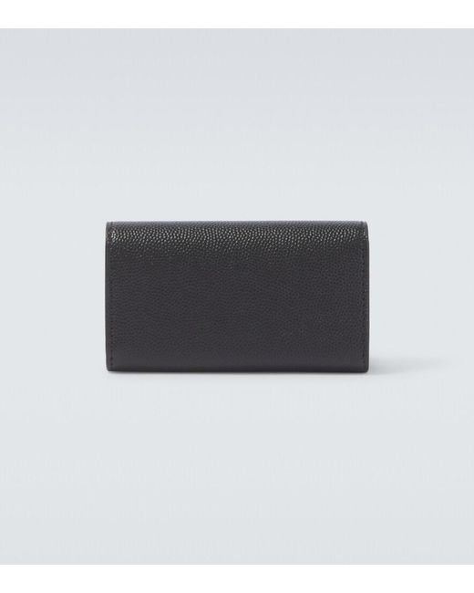 Saint Laurent Black Leather Key Case for men