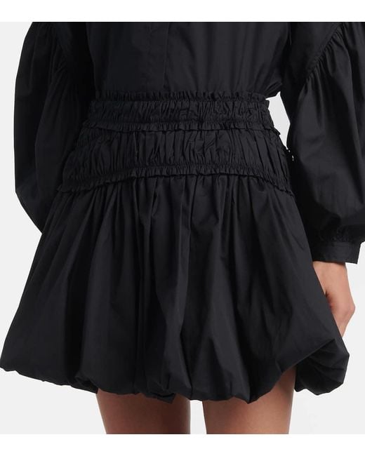 Ulla Johnson Black Minirock Nicolette Aus Baumwolle