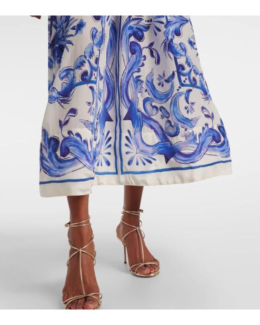 FARM Rio Off- Garden Tiles Maxi Dress, Garden Tiles Off in Blue | Lyst