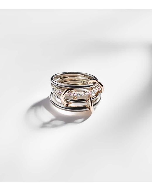 Spinelli Kilcollin Metallic Ring Nimbus Aus Sterlingsilber Mit 18Kt Rosegold Und Edelsteinen